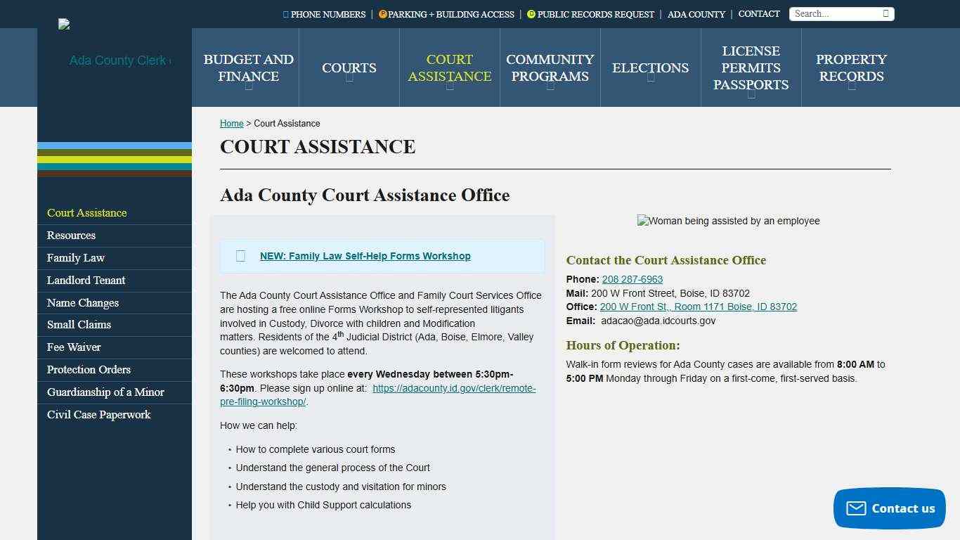 Court Assistance - Ada County Clerk